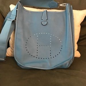 Blue H bag